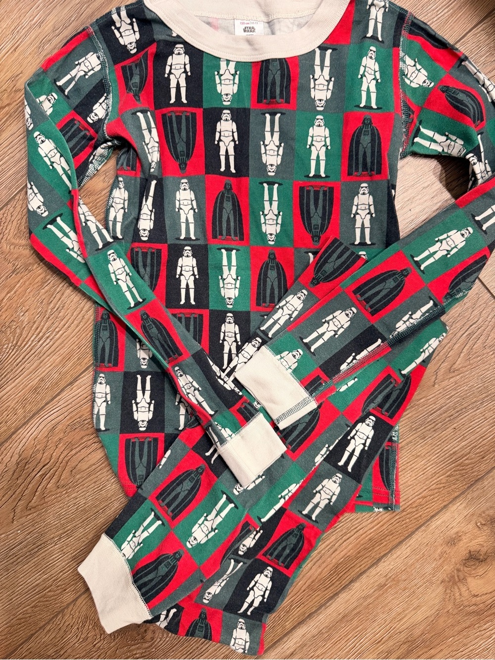 Star Wars Holiday Stormtrooper & Darth Vader Pajama Top - Green/Red/Black/ 0200